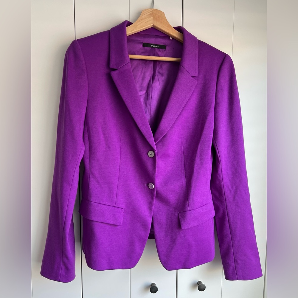 Tahari Purple Blazer Jacket